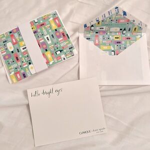 5x Clinique x Kate Spade Set  Note Cards